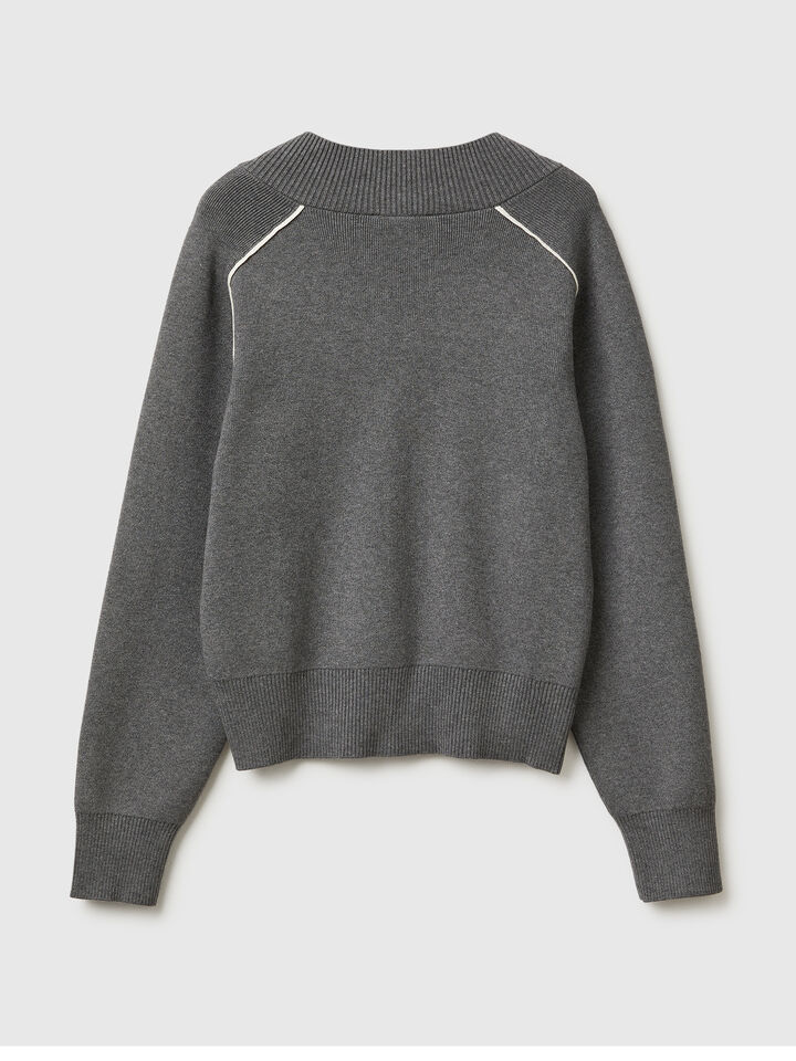 V NECK SWEATER L/S Damen image number 6